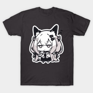 Adorable Kawaii Illustrated Chibi Anime Fox Girl Japanese T-Shirt